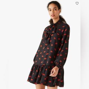 Kate Spade Kisses Tie-neck Shift Dress